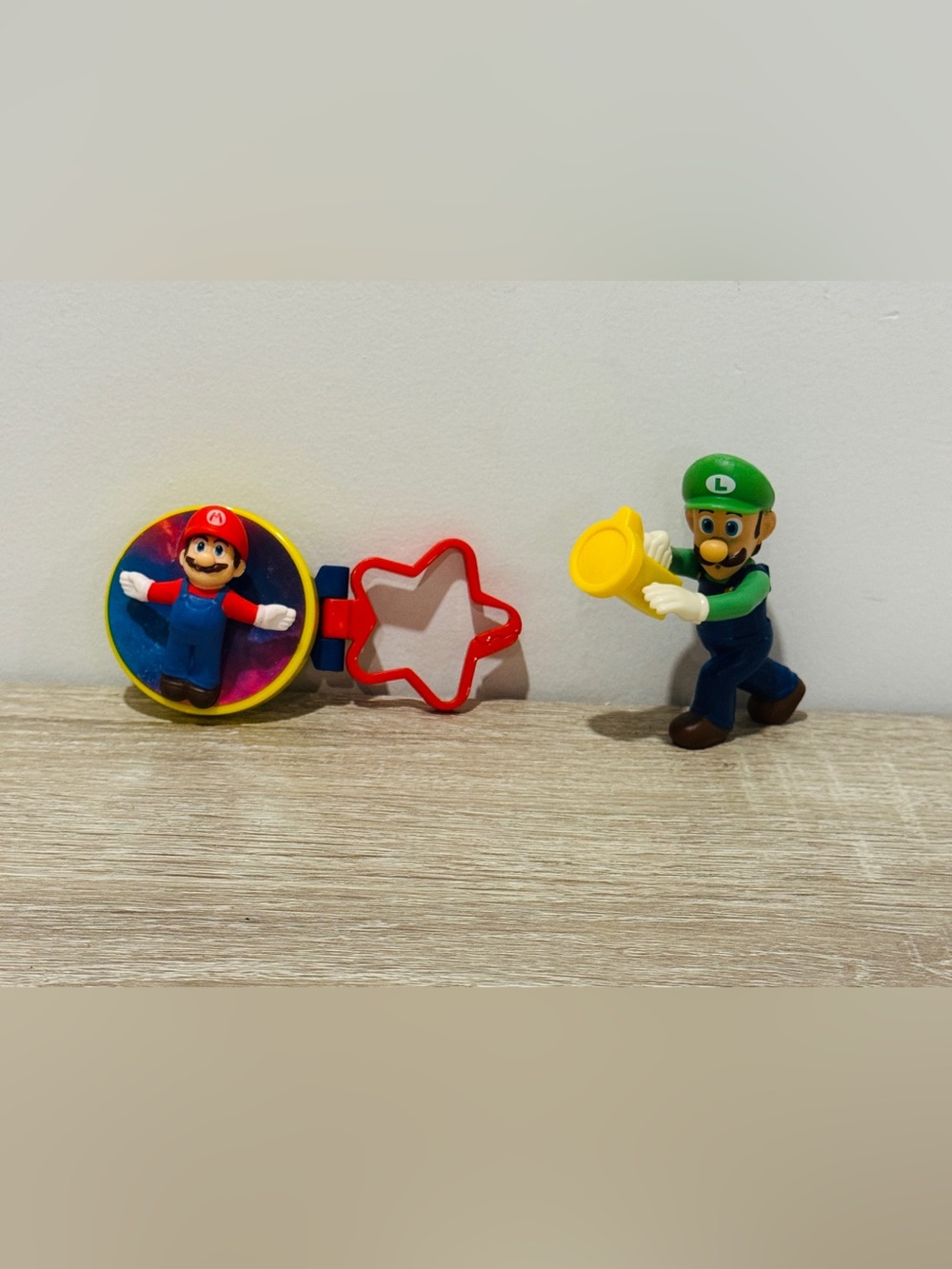 2023 McDonald's Super Mario Bros Movie Happy Meal Toy Lot - Luigi & Mario
